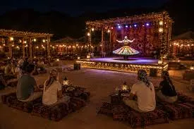 Traditional evening performance after the quad safari