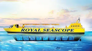 Yellow Royal Seascope semi-submarine with panoramic viewing windows