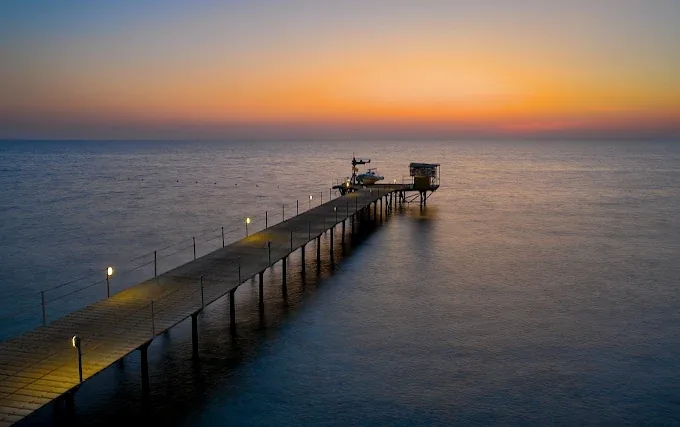 Sharm El Naga pier at sunset