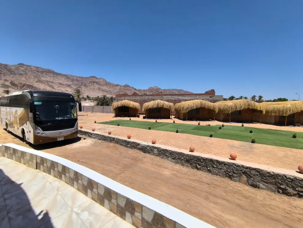 Arrival bus beside the Nuweiba Sinai beach camp