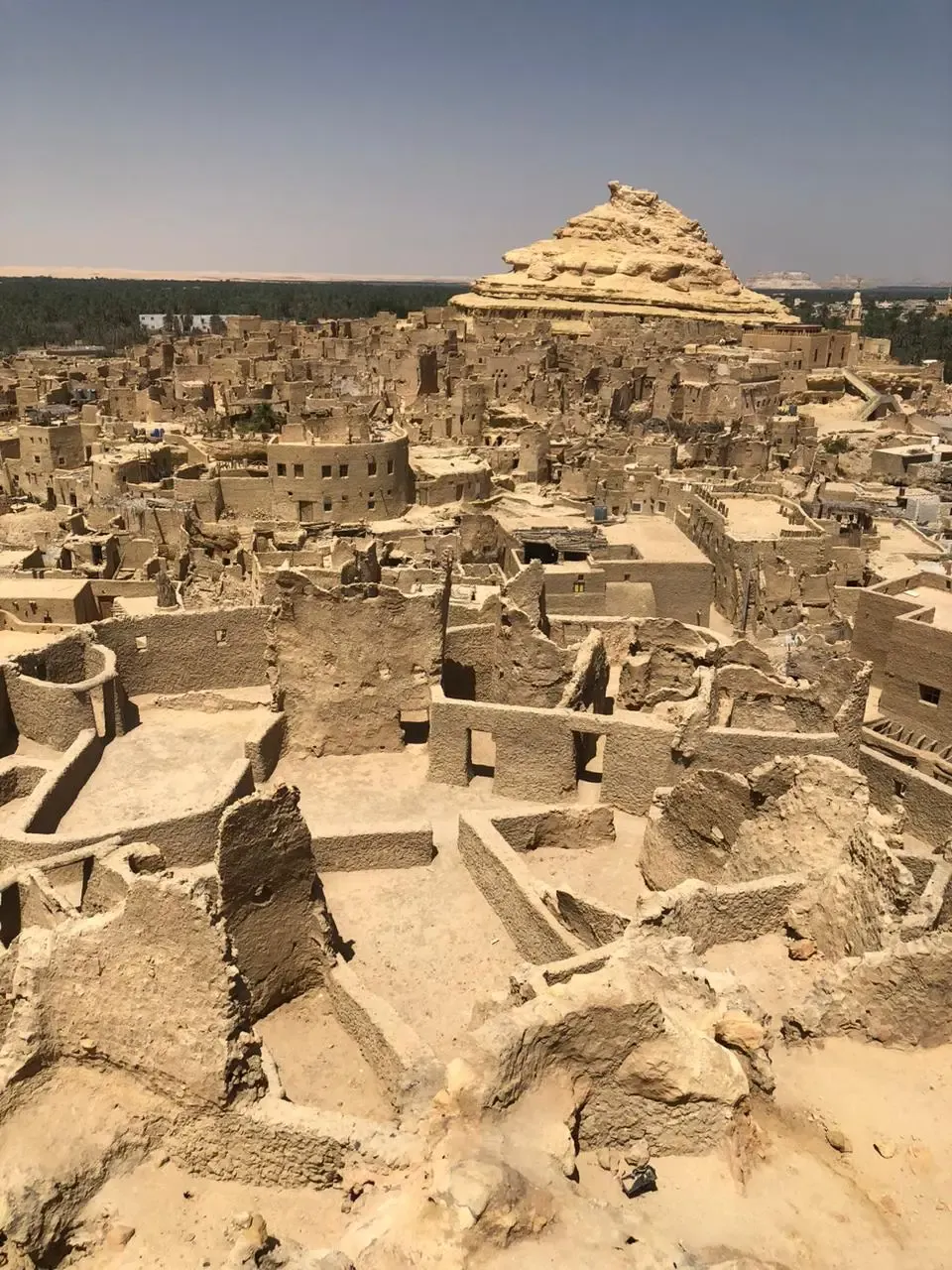 Ancient mud-brick remains in Siwa Oasis