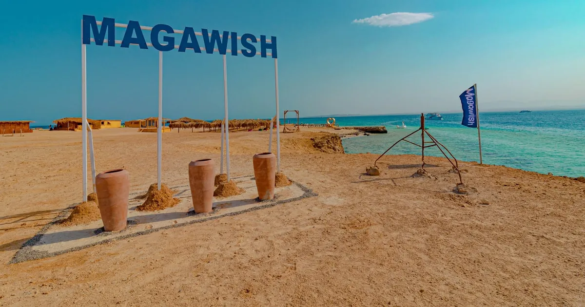 Magawish Island beach stop on the 3 Islands Seafood trip