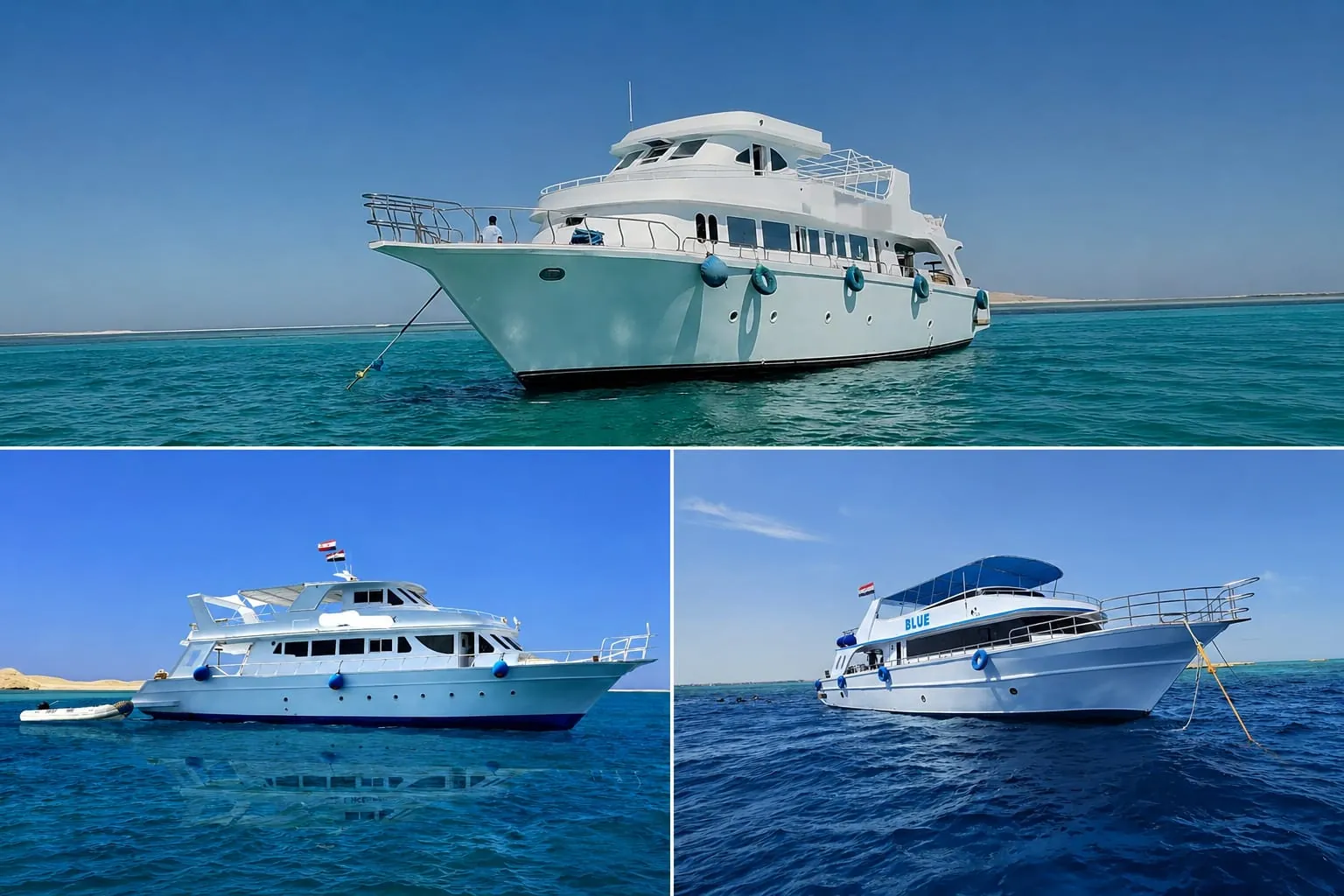 Boats used for the 3 Islands Seafood day trip
